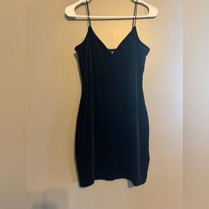 Divided Black Sparkle Dress